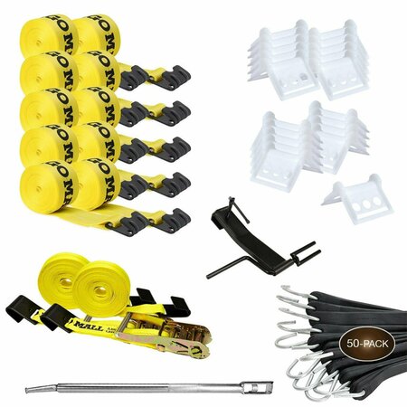 DC CARGO Flatbed Kit - Straps + Winch Bar & Winder + V Boards FBK-3